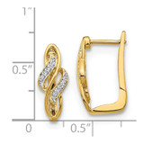 14k Diamond Hinged Hoop Earrings - EM-45330E12-4967