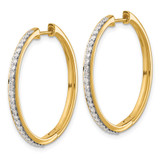14k Diamond Hinged Hoop Earrings - EM-488CE511-1999