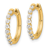 14k Diamond Hinged Hoop Earrings - EM-B8A4D75B-9267