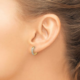 14k Diamond Hinged Hoop Earrings - EM-DCAA8347-6088