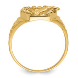 14k Diamond Horseshoe with Horse in Center Mens Ring Mounting