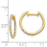 14k Diamond In/Out Hinged Hoop Earrings - EM-E3433F02-9854