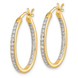 14k Diamond In/Out Hoop Earrings - EM-60673269-8205