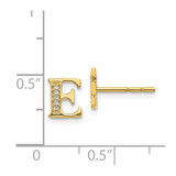 14k Diamond Initial E Earrings