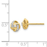 14k Diamond Knot Post Earrings