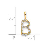 14K Diamond Letter B Initial Pendant - PM-1EBB792D-4454