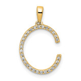14K Diamond Letter C Initial Pendant - PM-287E1EF5-9160