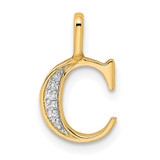 14k Diamond Letter C Initial Pendant - PM-C7ACC42C-1540