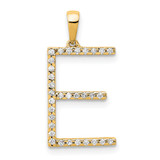 14K Diamond Letter E Initial Pendant - PM-298CFE88-6897