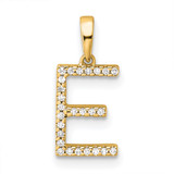 14K Diamond Letter E Initial Pendant - PM-AF0A079B-9298