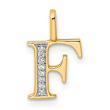 14k Diamond Letter F Initial Pendant - PM-4076B131-7738