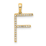 14K Diamond Letter F Initial Pendant - PM-ED15D0C9-4181