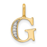 14k Diamond Letter G Initial Pendant - PM-EF6485D0-4454