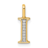 14k Diamond Letter I Initial Pendant - PM-D893AA57-2642