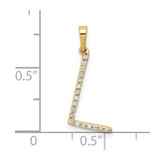 14K Diamond Letter L Initial Pendant - PM-9F452179-5959