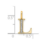 14k Diamond Letter L Initial Pendant - PM-FC6D10E7-5144