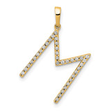 14K Diamond Letter M Initial Pendant - PM-CEFC9112-6550