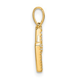 14K Diamond Letter M Initial Pendant - PM-F63CA09E-2878