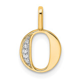 14k Diamond Letter O Initial Pendant - PM-2BF01E8D-3137