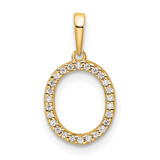 14K Diamond Letter O Initial Pendant - PM-7C92B976-4658