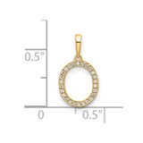 14K Diamond Letter O Initial Pendant - PM-7C92B976-4658