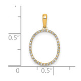 14K Diamond Letter O Initial Pendant - PM-ED14B2A5-7188