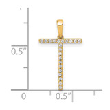 14K Diamond Letter T Initial Pendant - PM-0385A996-7672