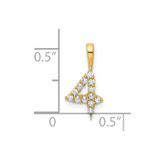 14K Diamond Number 4 Pendant