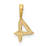 14K Diamond Number 4 Pendant