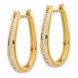 14k Diamond Oval Hinged Hoop Earrings - EM-70E66D0A-5834