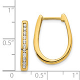 14k Diamond Oval Hinged Hoop Earrings - EM-9C27C129-4344