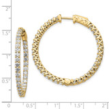 14k Diamond Round Hoop w/Safety Clasp Earrings - XE-D44CCFEC-7591