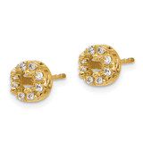 14k Diamond Semi-mount Stud Earrings - EM-0D0150F3-8024