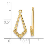14k Diamond Shaped Diamond Earrings Jacket Mountings