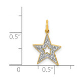14k Diamond Star Charm