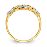 14k Diamond Triple Heart Ring