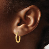 14k Diamond-cut 2mm Round Tube Hoop Earrings - TC-11D71868-5146