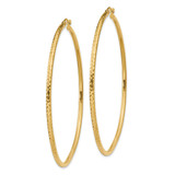 14k Diamond-cut 2mm Round Tube Hoop Earrings - TC-3395FAF5-7633