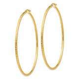 14k Diamond-cut 2mm Round Tube Hoop Earrings - TC-3AEDEC1E-4566