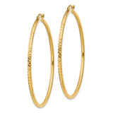 14k Diamond-cut 2mm Round Tube Hoop Earrings - TC-3C74EC3B-5667