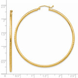 14k Diamond-cut 2mm Round Tube Hoop Earrings - TC-AE1DED7D-3778