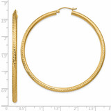 14k Diamond-cut 3mm Round Hoop Earrings - TC-43CE2C86-4901