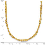 14K Diamond-cut Beaded 18 inch Necklace