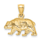 14K Diamond-cut Bear Pendant - K3-0F3E75E3-9892