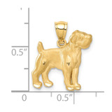14K Diamond-cut Boxer Pendant