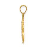 14K Diamond-cut Brushed and Polished Snowman Pendant