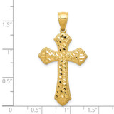 14k Diamond-cut Budded Cross Pendant - K6-F8B06195-6891