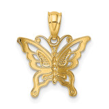 14k Diamond-cut Butterfly Pendant - YC-F9406E4C-1036