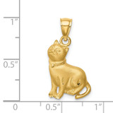 14K Diamond-cut Cat Pendant - C4-D4CFF6DE-1894