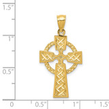 14k Diamond-cut Celtic Cross Pendant - C3-9515004A-5993